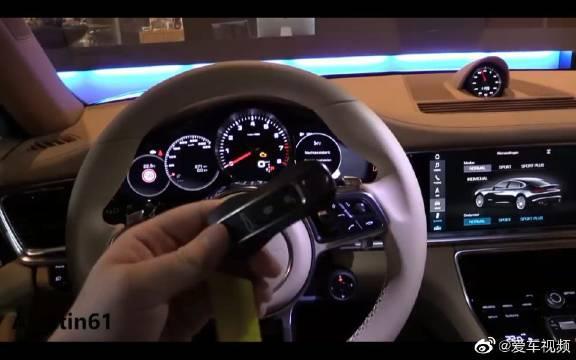 2019保时捷Panamera精致内饰深度体验，车钥匙就已经很美丽了！