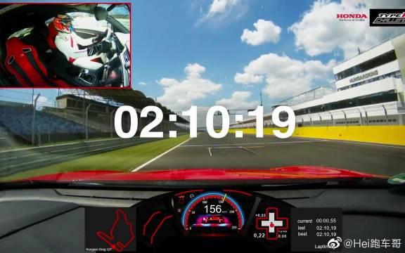 简森-巴顿驾驶本田 Civic Type R 刷新亨格罗林赛道圈速记录