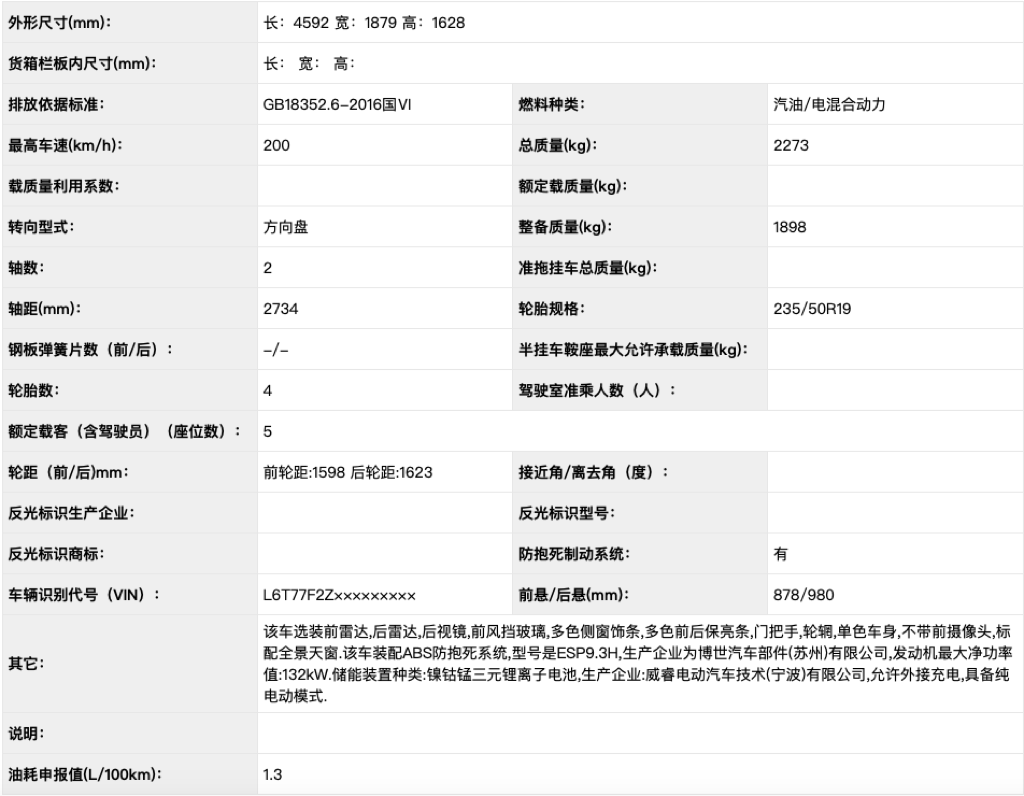 搭载1.5T发动机+电动机，领克05 PHEV申报图曝光