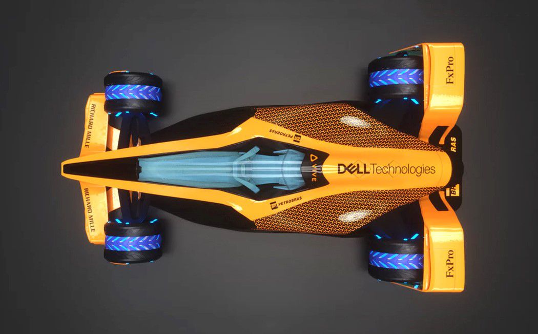 迈凯伦2050年的F1赛车，相当有趣，速度可以达到500码