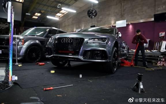 奥迪R8 V10 Plus改钛合金排气管，玩改装我们是认真的！