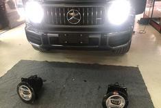 19款奔驰G500加装几何多光束大灯【大G几何大灯】