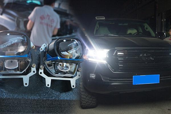 北京兰德酷路泽改灯升级激光大灯