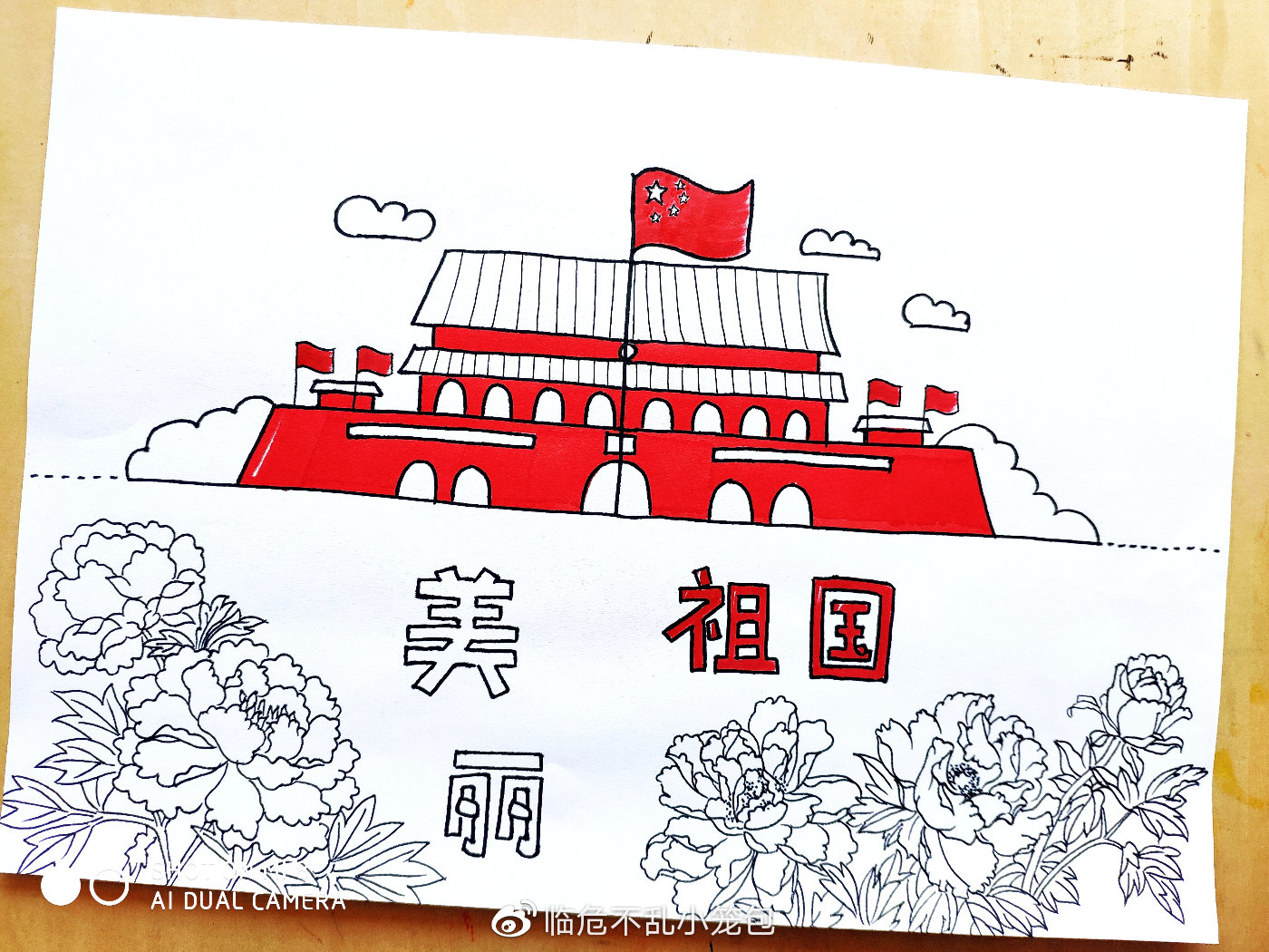 祖国100周年简笔画,祖国建党100周年图画 祝祖国70岁生日快乐 美丽祖国简笔画教程