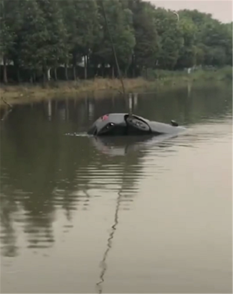 “水泥灰”法拉利F12掉水中，落地600万，只因车主在农村飙车