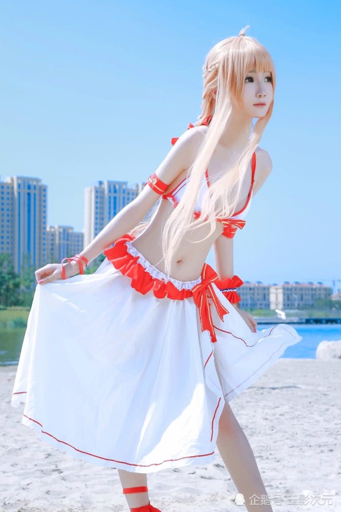 cosplay下限泳装,秀下限 刀剑神域cosplay泳装亚丝娜小姐姐