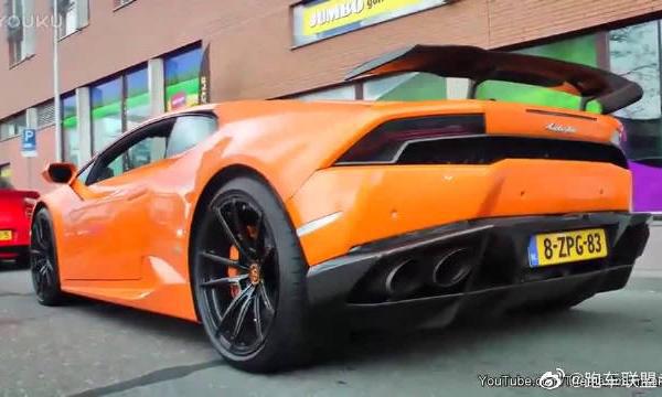橙色席卷闹市 街拍兰博基尼Huracan游街