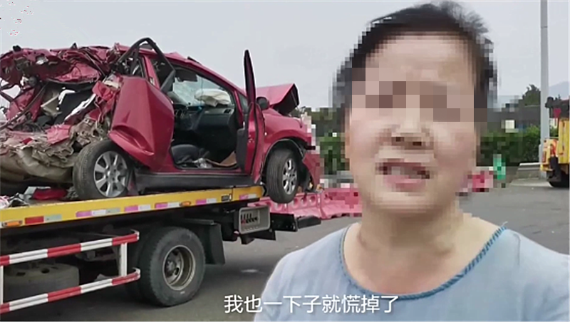 12万骐达高速违规变道,被货车撞废,车主女司机,还直言:慌掉了
