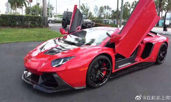 兰博基尼Aventador红色版本，这颜色真的太好看了