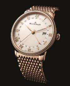 宝珀Blancpain Villeret经典系列两地时日期显示腕表