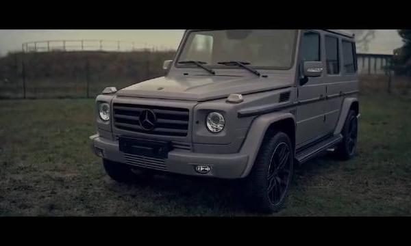 奔驰G级贴膜哑光灰色，外观效果还不错