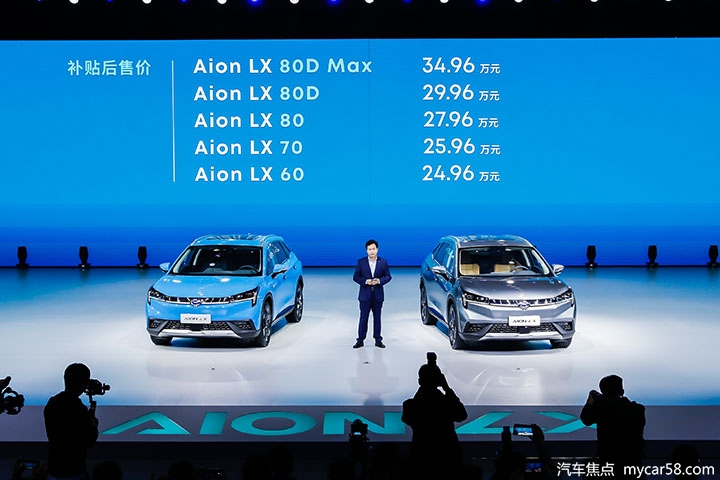 广汽新能源Aion LX售24.96万元起,亮点不止续航和性能?