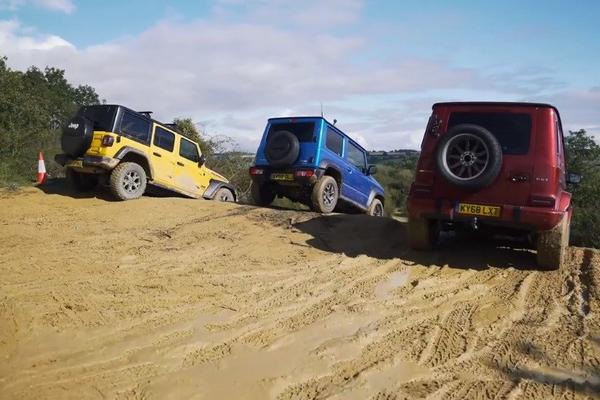 奔驰-AMG G63 VS 铃木 Jimny VS 吉普 Wrangle 越野挑战