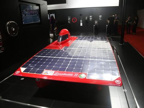 光梭Sun Shuttle 2号 太阳能赛车，上海车展实拍！