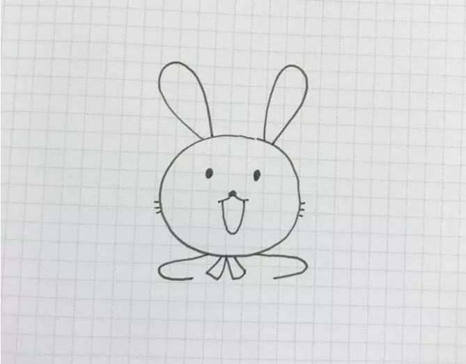 动物画画小兔子简笔画步骤教程