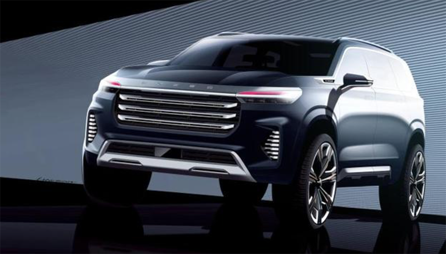 定位于中大型SUV,星途VX概念车设计图曝光,将于广州车展亮相