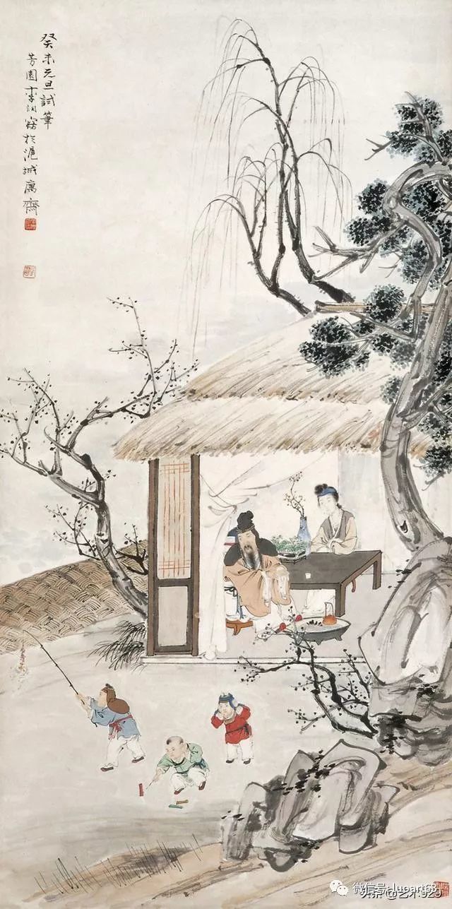 清末民国画家李芳园16幅人物画欣赏