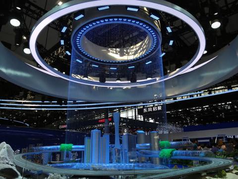 美轮美奂，“日产智行城市”模拟实景沙盘，广州车展实拍！