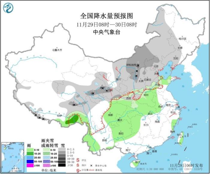 北方迎今冬以来最大范围降雪 北京等地或降下初