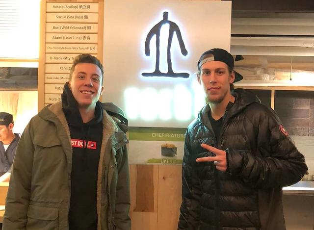 忙里偷闲！奥利尼克与邓肯-罗宾逊多伦多享用日料美食