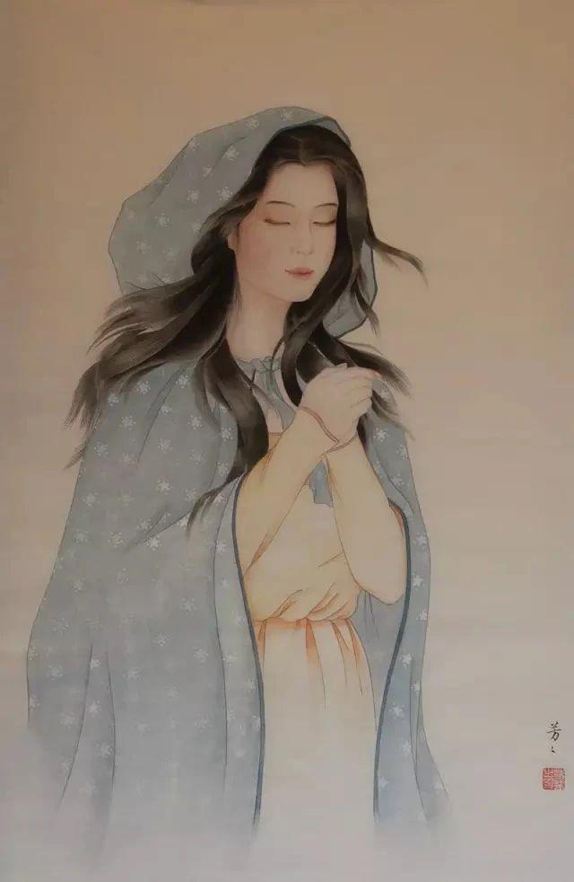 略施淡彩,美貌惊艳,工笔美女人物画—画家贺芳芳作品欣赏