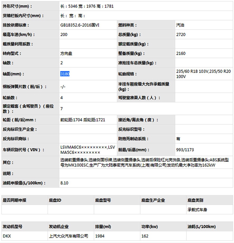 上汽大众Viloran申报信息曝光，尺寸超越GL8，价格合适要成爆款