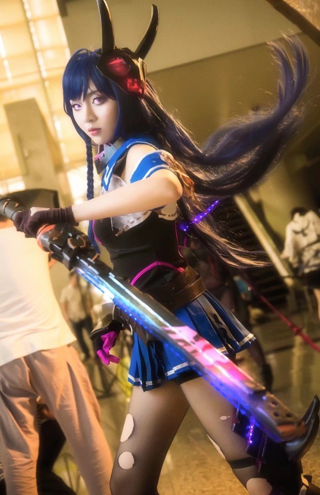 雷电芽衣cosplay,cosplay八重樱 cos:崩坏3,雷电芽衣的梦乡场照