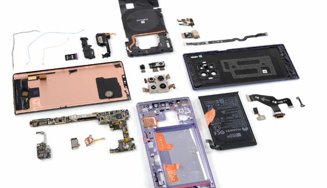 华为mate30主板图,mate30pro主板图 华为mate 30pro 5g拆解,麒麟990芯片最贵,元器件大多来自日本