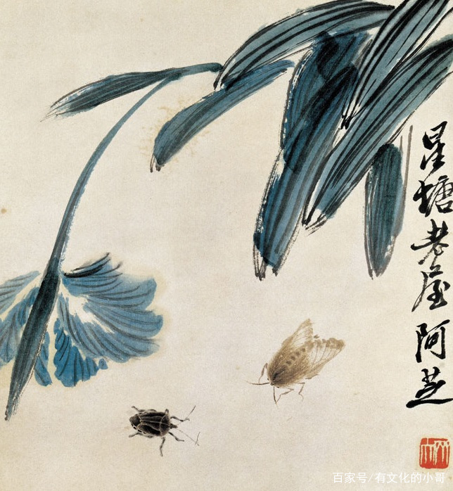 齐白石画了田野间草虫,放大5倍之后欣赏,网友:这不是画!