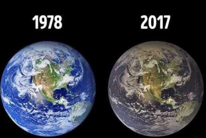 现在的地球还是蓝色的星球吗?卫星图告诉