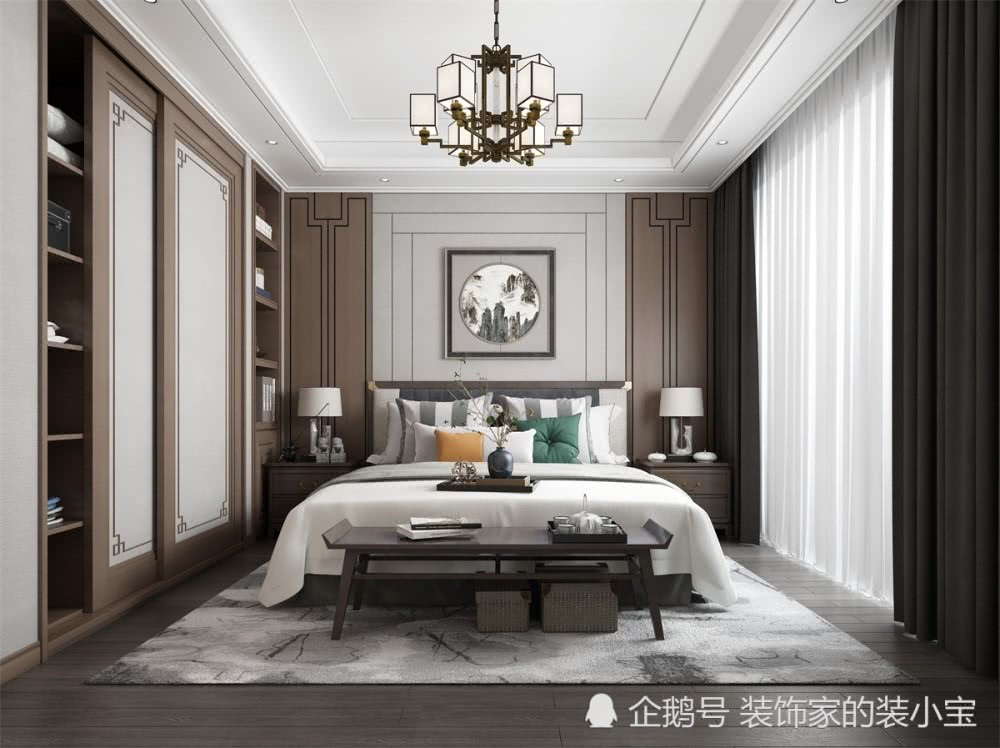 中式风豪华别墅，卧室床品设计攻略