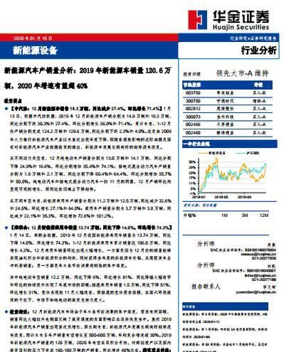 新能源汽车产销量分析：2020年增速有望超40%（可下载）