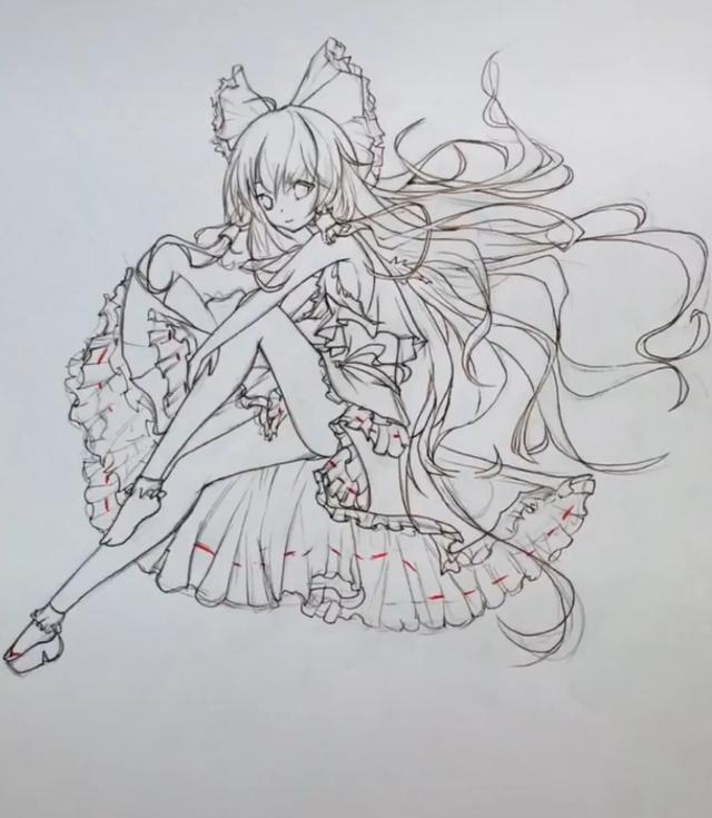 美术生画动漫人物,看到线稿:哎呦不错,看到成画:美出新境地