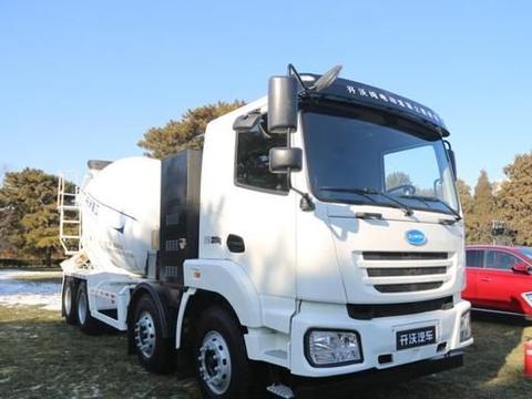 开沃电动混凝土搅拌车 气囊悬挂合理标载