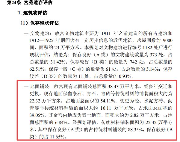 ▲截图来源：《故宫保护总体规划（2013-2025）》