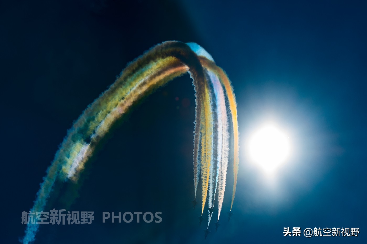 实拍八一飞行表演队,歼-10战机组团酷炫飞行,珠海航展的明星