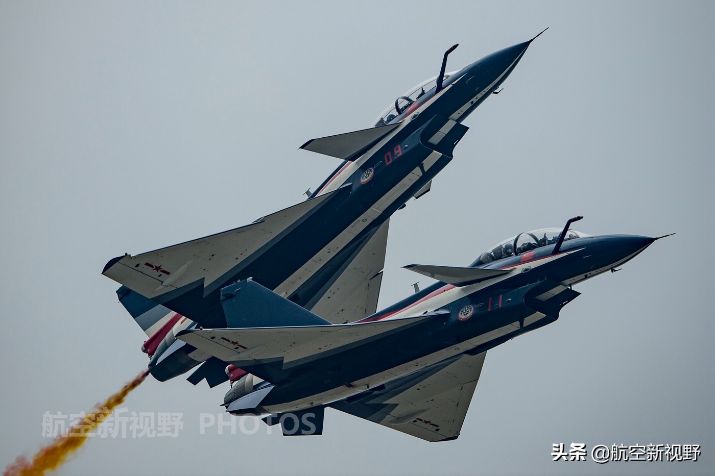 实拍八一飞行表演队,歼-10战机组团酷炫飞行,珠海航展的明星
