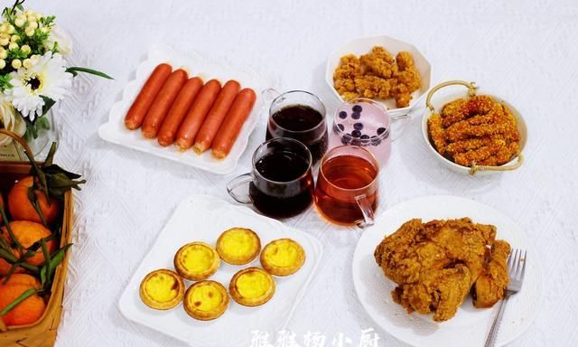 晒晒我家的下午茶,香酥可口,食物诱人,孩子们都吃嗨了