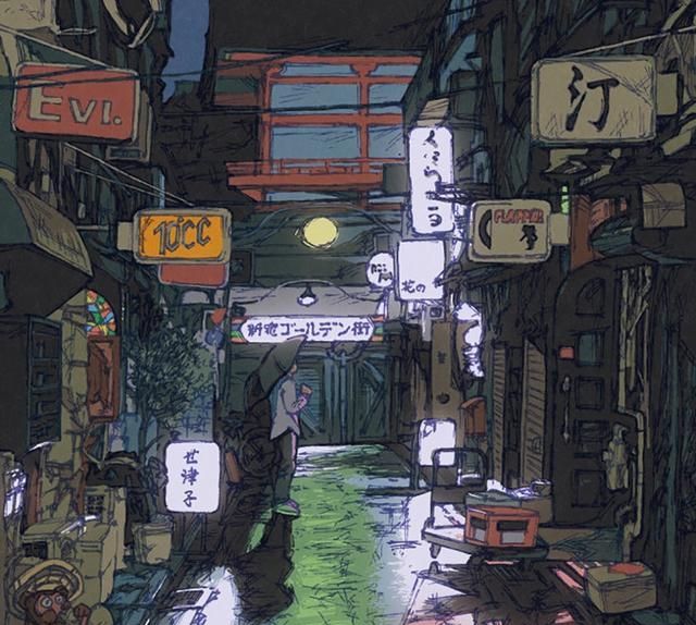 慢节奏下日本百景:用插画带你漫步在日本街头,浓浓的浮世绘风