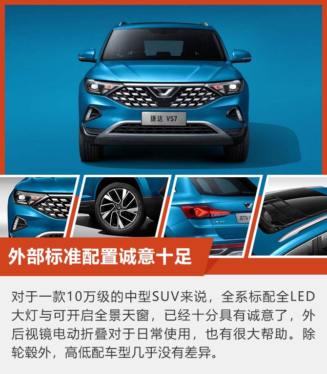 10万元合资中型SUV怎么选?捷达VS7购车手册