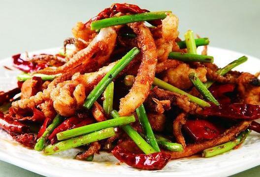 美食：鸭血粉丝汤，姜葱炒生蚝，菠菜炒虾仁