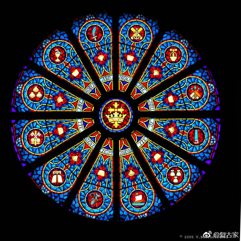 玫瑰窗(the rose window),为哥特式建筑的特色之一|玫瑰窗|教堂|中世纪教堂_新浪新闻