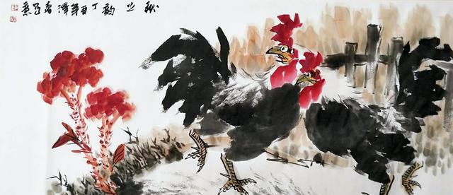 「书画焦点」中国当代画鸡名家——王泽喜作品艺术赏析