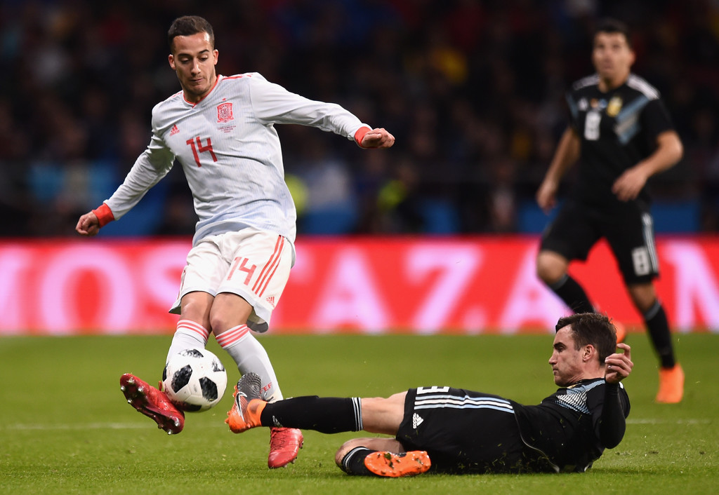 友谊赛:西班牙6-1阿根廷,巴斯克斯