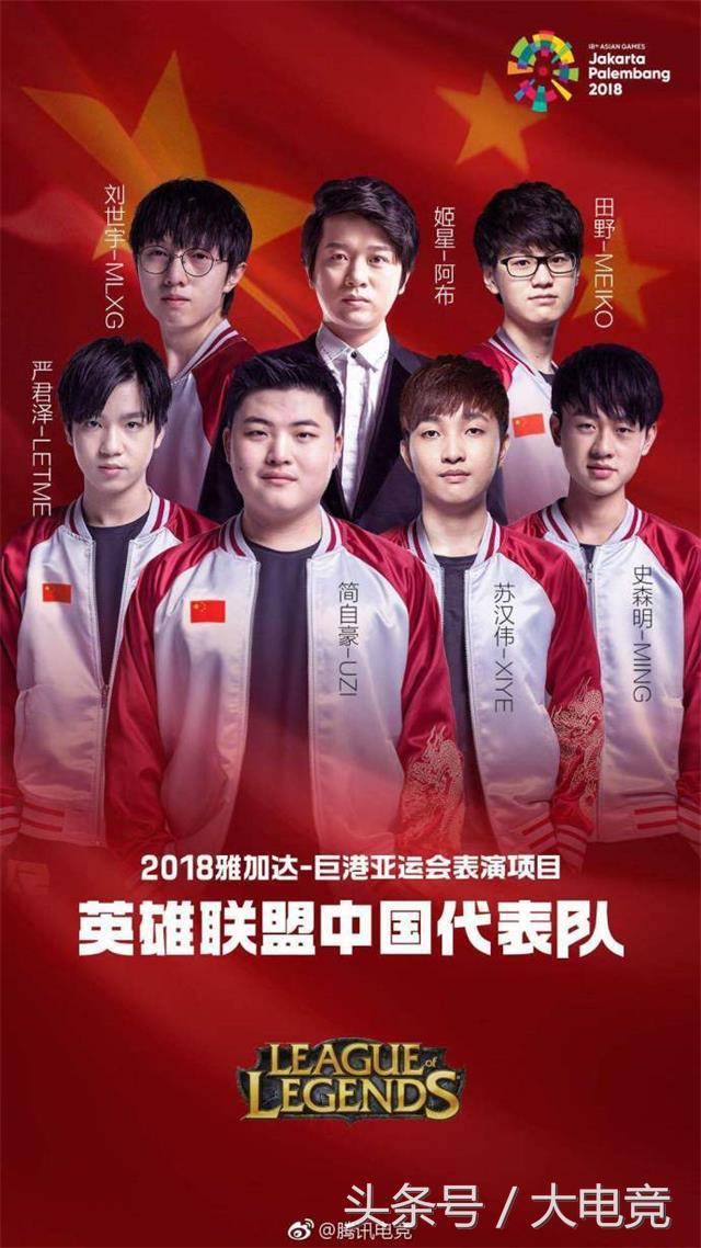 2018雅加达-巨港亚运会电竞表演赛项目国家队