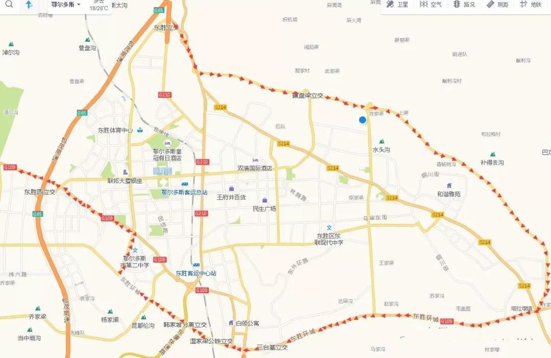 包茂高速东胜段今日封闭施工，详细绕行线路看过来