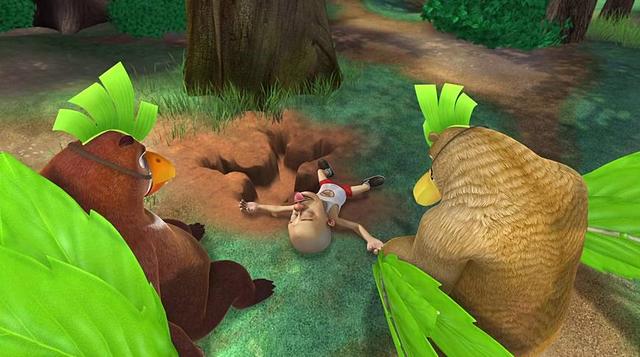 熊二亲吻光头强,又想对赵琳下手,还好赵琳及