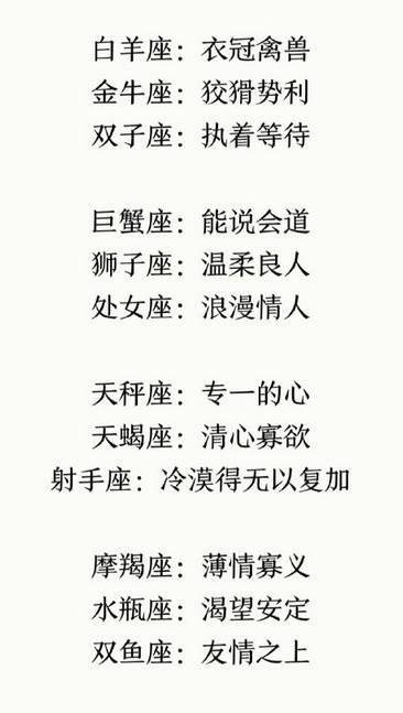 十二星座胸围排名