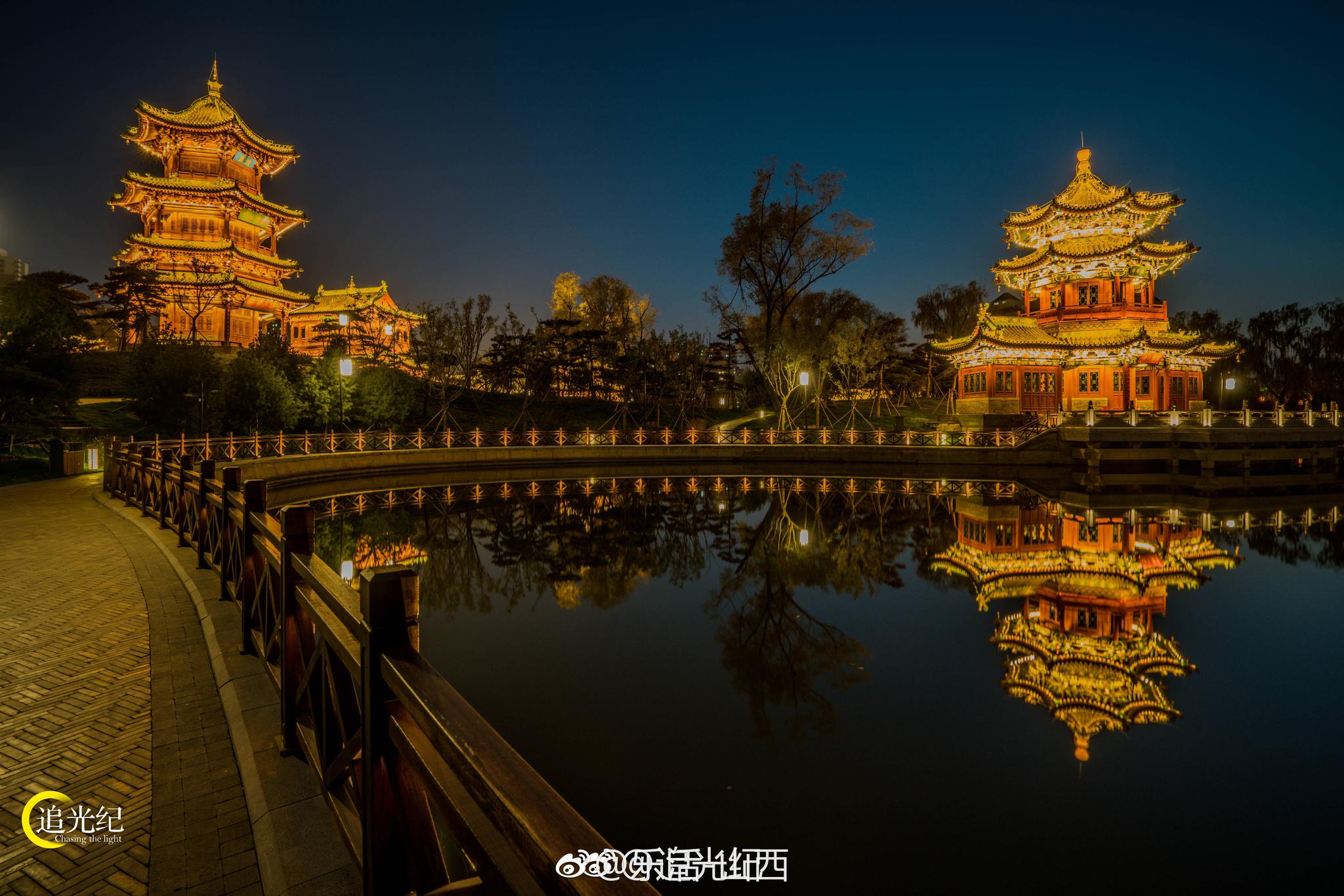 治愈仙境!这是迎泽公园夜景