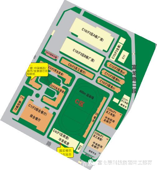 深圳龙华富士康园区区域分布图龙华富士康园区平面图